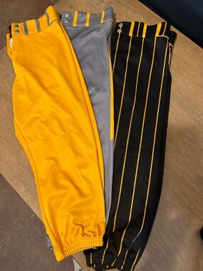 Softball pants Yellow Black Grey pinstripe Size 28 XS